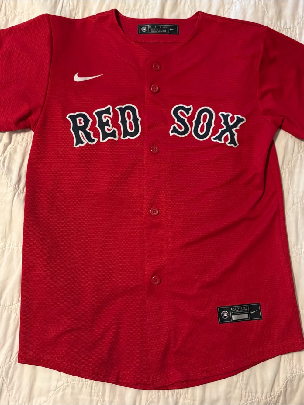 Nike Red Boston Red Sox Kids Button-Up Jersey